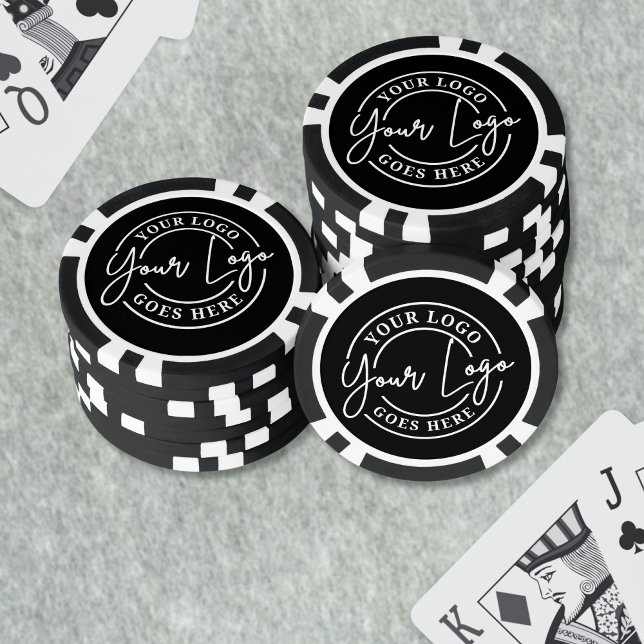 Erstellen Sie Ihr eigenes schwarzes Logo Pokerchips (Create Your Own Black Logo Poker Chips)