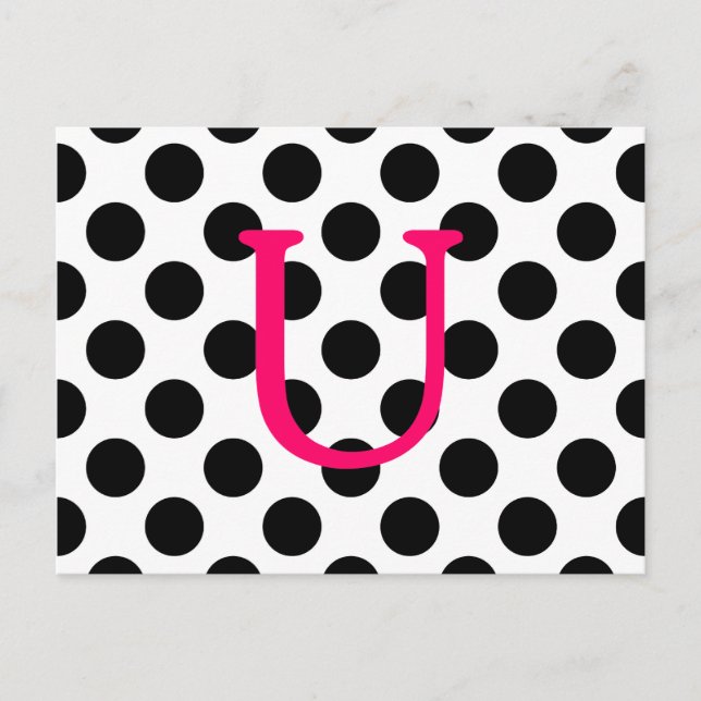 Erstellen Sie Ihr eigenes Schwarzes Polka Dot Hot  Postkarte (Vorderseite)