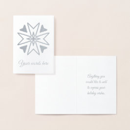 Erstellen Sie Ihr eigenes Silver Foil Snowflake Cr Folienkarte