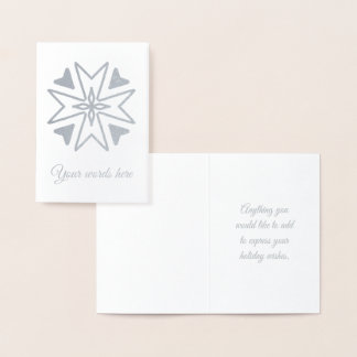 Erstellen Sie Ihr eigenes Silver Foil Snowflake Cr Folienkarte