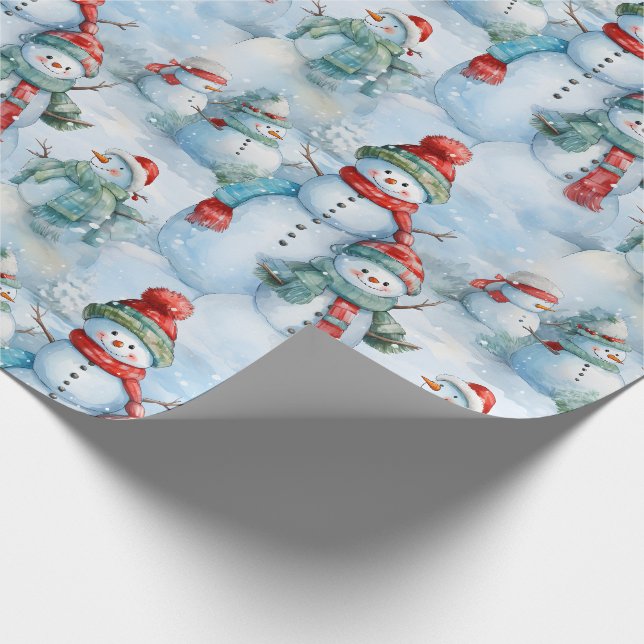 Erstellen Sie Ihr eigenes Snowman-Feld Geschenkpapier (Ecke)