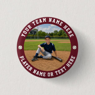 Erstellen Sie Ihr eigenes Sport-Baseball-Team-Foto Button