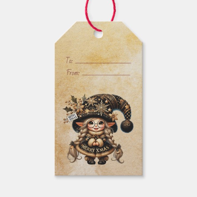 Erstellen Sie Ihr eigenes spunky magisches Weihnac Geschenkanhänger (Vorderseite)
