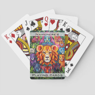 Erstellen Sie Ihr eigenes Stammbaumtier Mandala To Spielkarten