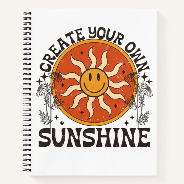 Erstellen Sie Ihr eigenes Sunshine Journal Notizbuch (Vorderseite)