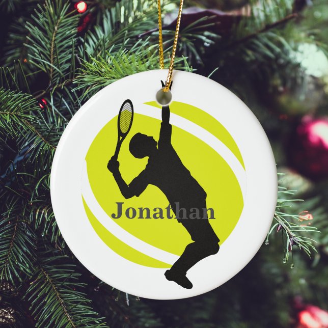 Erstellen Sie Ihr eigenes Tennis Thema Mann Spiele Keramik Ornament (Von Creator hochgeladen)