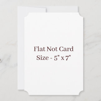Erstellen Sie Ihr eigenes Ticket 5" x 7" Flachform Mitteilungskarte