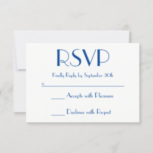 Erstellen Sie Ihr eigenes tiefblaues und weißes UA RSVP Karte