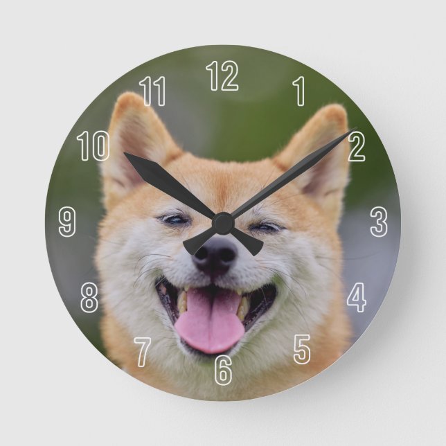 Erstellen Sie Ihr eigenes Tier Runde Wanduhr (Vorderseite)
