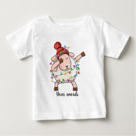 Erstellen Sie Ihr eigenes trockenes Weihnachtsscha Baby T-shirt