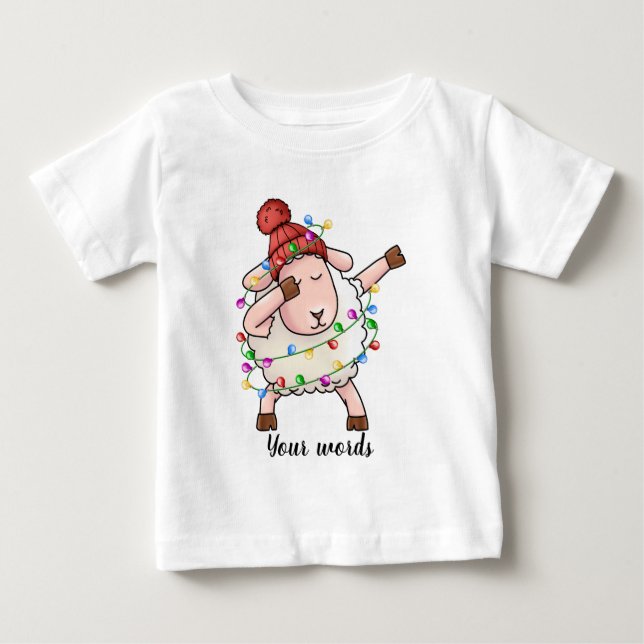 Erstellen Sie Ihr eigenes trockenes Weihnachtsscha Baby T-shirt (Vorderseite)
