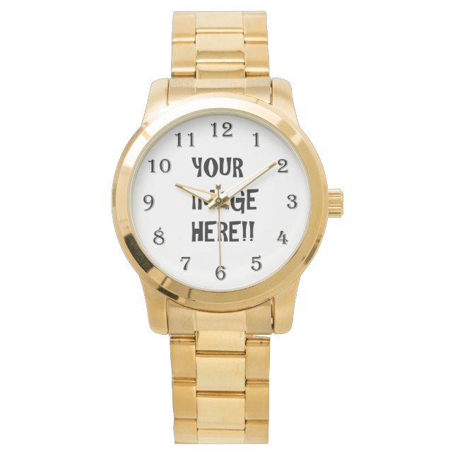 Erstellen Sie Ihr eigenes, übersichtliches Gold-Ar Armbanduhr (Vorderseite)