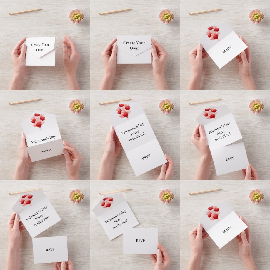 Erstellen Sie Ihr eigenes Valentinstag Party UAWG All In One Einladung