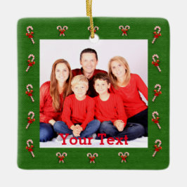 Erstellen Sie Ihr eigenes Weihnachtsfamilien-Foto Keramikornament