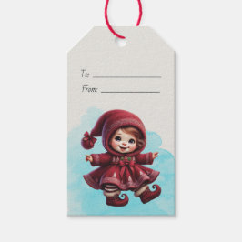 Erstellen Sie Ihr eigenes Weihnachtsgingmädchen Geschenkanhänger