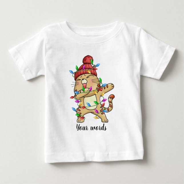 Erstellen Sie Ihr eigenes Weihnachtskätzchen Baby T-shirt (Vorderseite)