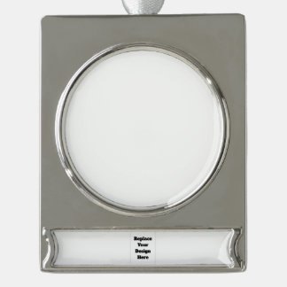 Erstellen Sie Ihr eigenes Weiß Banner-Ornament Silber
