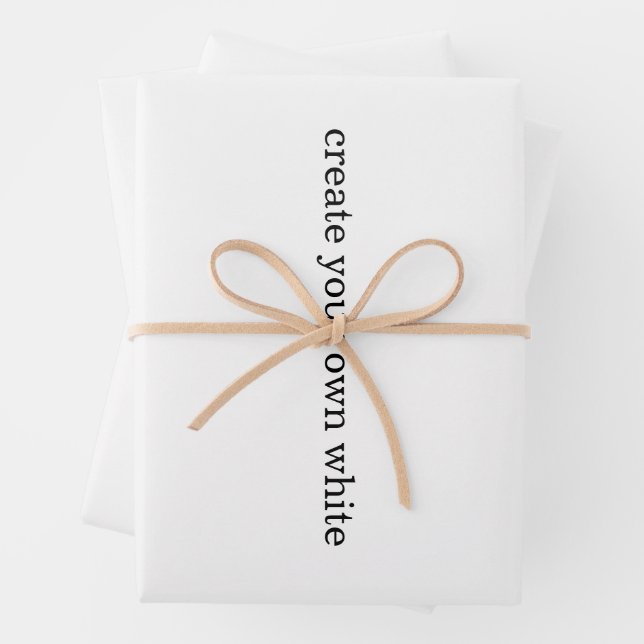 erstellen Sie Ihr eigenes Weiß  Geschenkpapier Set (Beispiel)