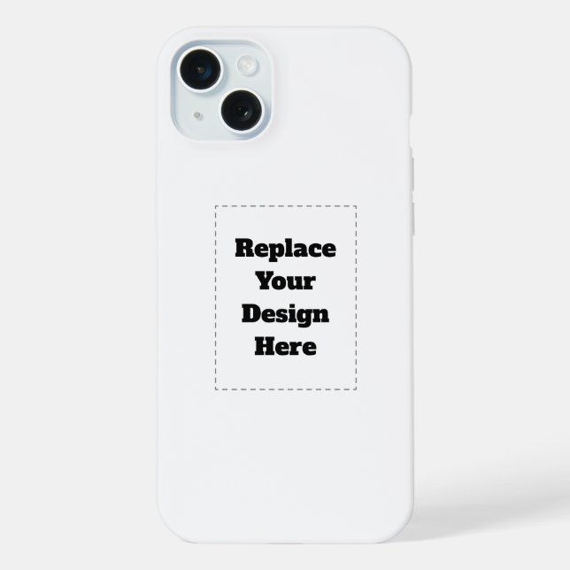 Erstellen Sie Ihr eigenes Weiß iPhone 15 Plus Hülle (Rückseite)