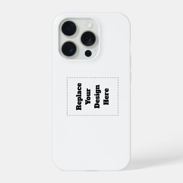 Erstellen Sie Ihr eigenes Weiß  iPhone 15 Pro Hülle (Rückseite)
