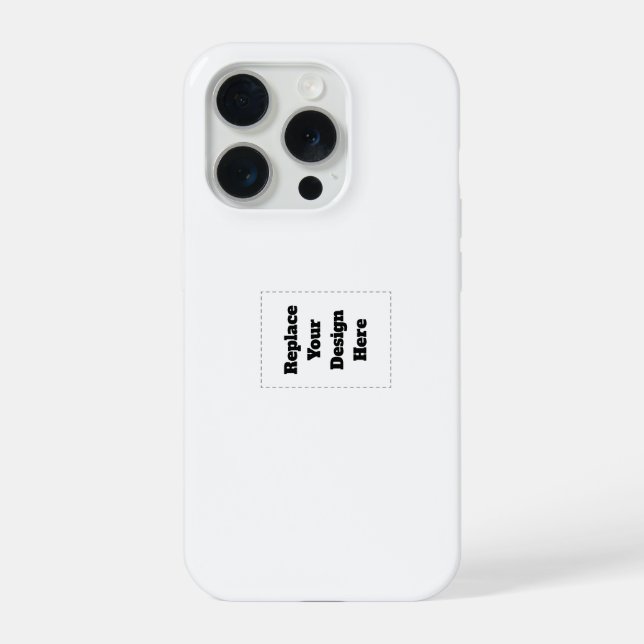 Erstellen Sie Ihr eigenes Weiß  iPhone 15 Pro Hülle (Rückseite)