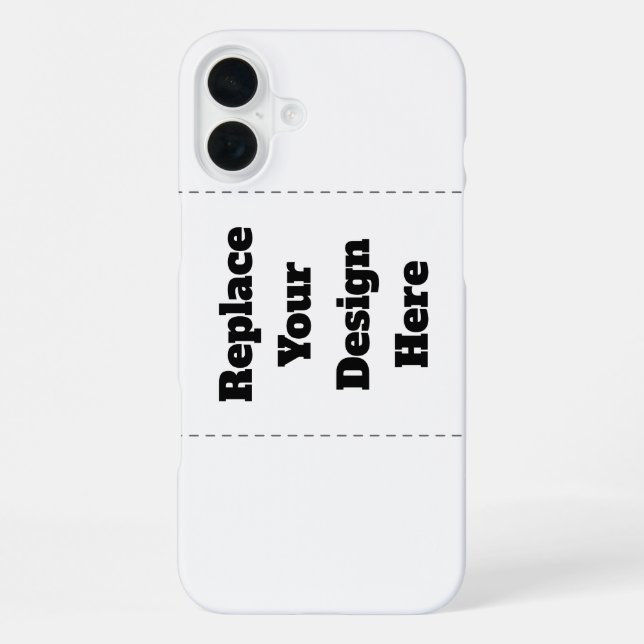 Erstellen Sie Ihr eigenes Weiß  iPhone 16 Plus Hülle (Rückseite)