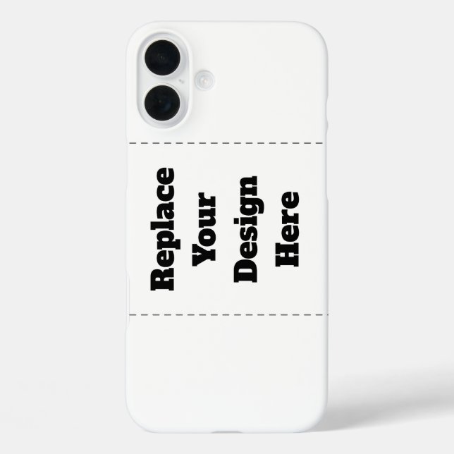 Erstellen Sie Ihr eigenes Weiß  iPhone 16 Plus Hülle (Rückseite)