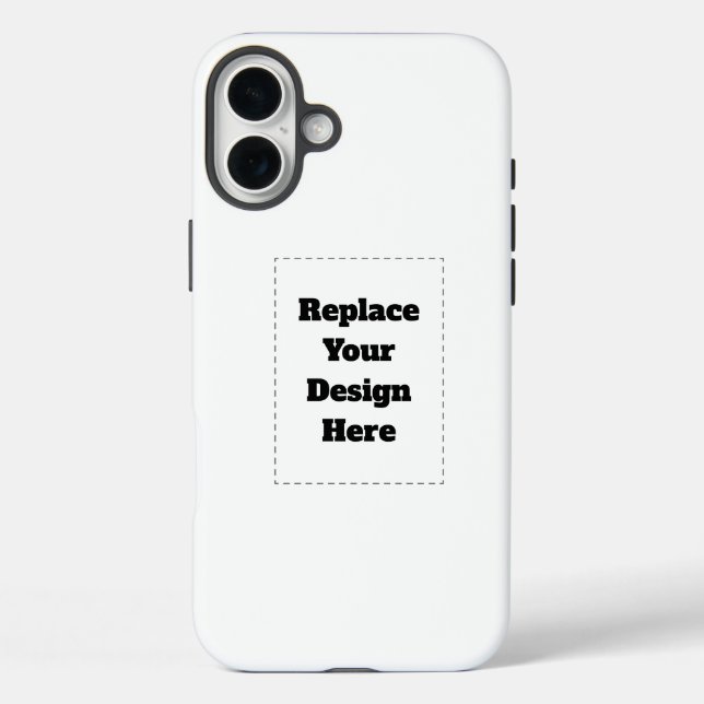Erstellen Sie Ihr eigenes Weiß  iPhone 16 Plus Hülle (Rückseite)