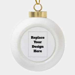 Erstellen Sie Ihr eigenes Weiß Keramik Kugel-Ornament