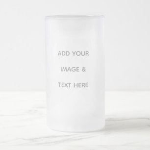 Erstellen Sie Ihr eigenes Weiß  Mattglas Bierglas