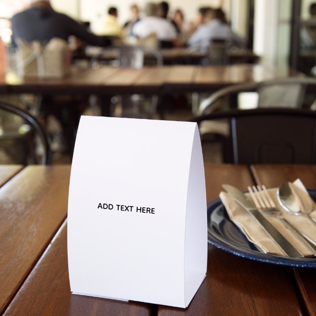 Erstellen Sie Ihr eigenes Weiß  Tischaufsteller (In Situ (Restaurant))