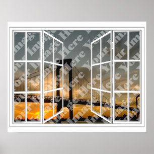 Erstellen Sie Ihr eigenes weißes 24 Pane Open Wind Poster