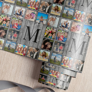 Erstellen Sie Ihr individuelles Foto Collage Rusti Geschenkpapier