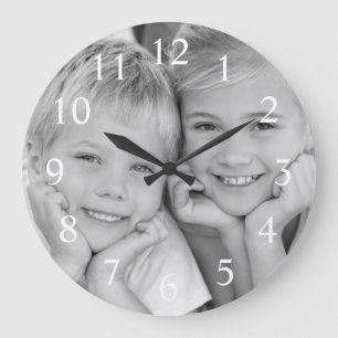 Erstellen Sie Ihr individuelles Foto Modernes Eleg Große Wanduhr