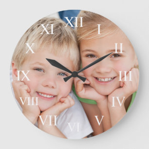Erstellen Sie Ihr individuelles Foto Modernes Eleg Große Wanduhr