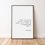 Erstellen Sie Ihr Personalisiertes individuelles A Poster<br><div class="desc">Erstellen Sie Ihr eigenes individuelles Anführungsposter. Fügen Sie Ihren personalisierten Text in einen klassischen Schriftart für Schreibmaschinen ein.</div>