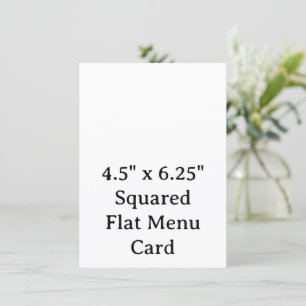 Erstellen Sie Ihr persönliches 4,5" x 6,25" quadra Menükarte