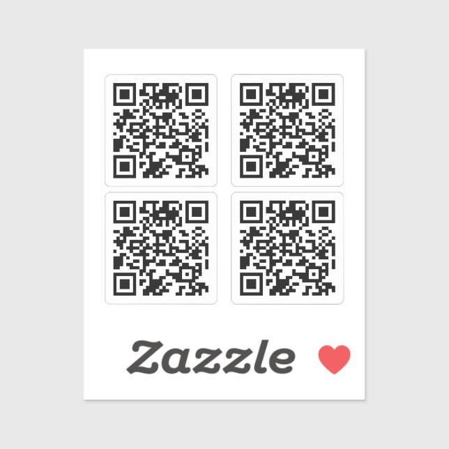 Erstellen Sie Ihr Qr Code Clear Stickers Set! Aufkleber (Blatt)