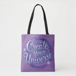 Erstellen Sie Ihr Universum - Kosmische Typografie Tasche