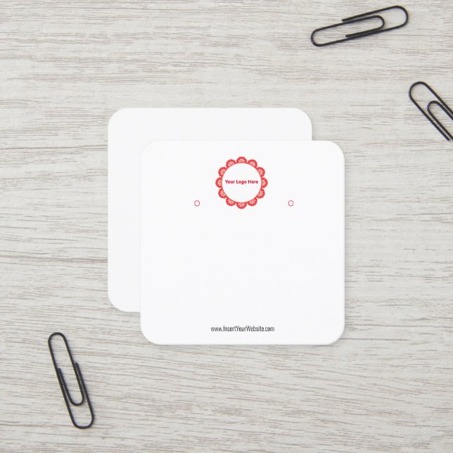Erstellen Sie Ihre benutzerdefinierte Logo-Werbeka Quadratische Visitenkarte (Vorderseite/Rückseite Beispiel)