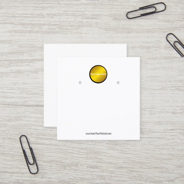 Erstellen Sie Ihre benutzerdefinierte Logo-Werbeka Quadratische Visitenkarte (Vorderseite/Rückseite Beispiel)