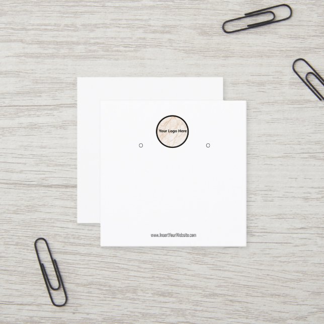 Erstellen Sie Ihre benutzerdefinierte Logo-Werbeka Quadratische Visitenkarte (Vorderseite/Rückseite Beispiel)