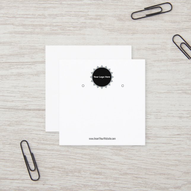 Erstellen Sie Ihre benutzerdefinierte Logo-Werbeka Quadratische Visitenkarte (Vorderseite/Rückseite Beispiel)