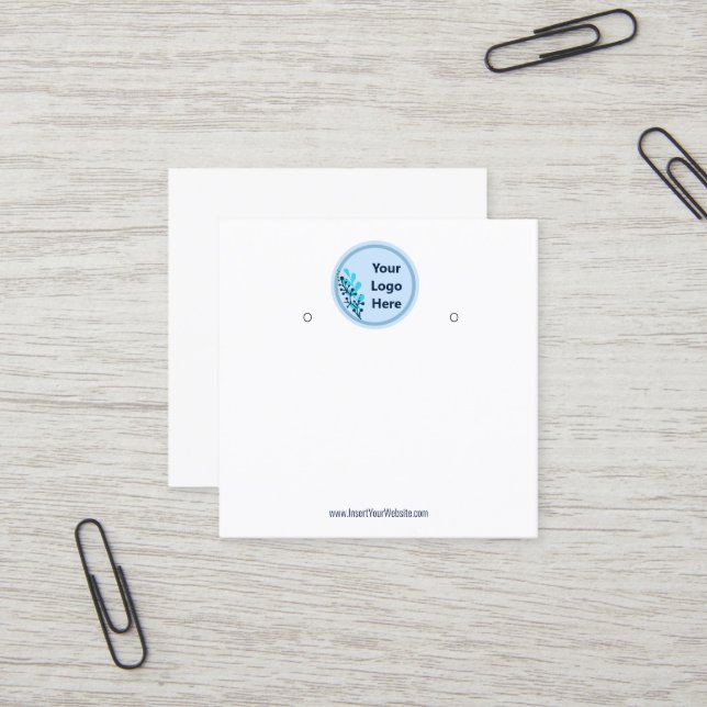 Erstellen Sie Ihre benutzerdefinierte Logo-Werbeka Quadratische Visitenkarte (Vorderseite/Rückseite Beispiel)
