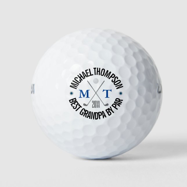 Erstellen Sie Ihre besten Opa Monogram Golf Balls Golfball (Vorderseite)