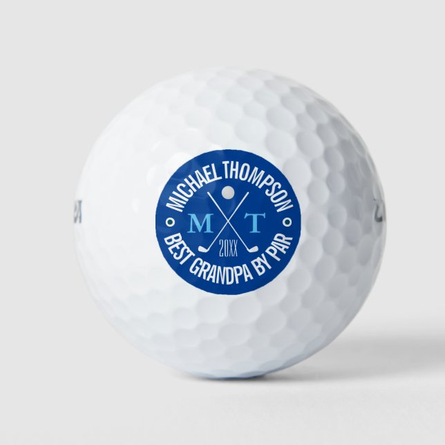 Erstellen Sie Ihre besten Opa Monogram Golf Balls Golfball (Vorderseite)