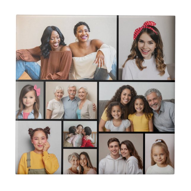 Erstellen Sie Ihre eigene 10-Foto-Collage Fliese (Vorderseite)