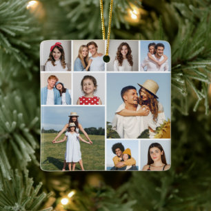 Erstellen Sie Ihre eigene 10-FotoCollage Keramikornament