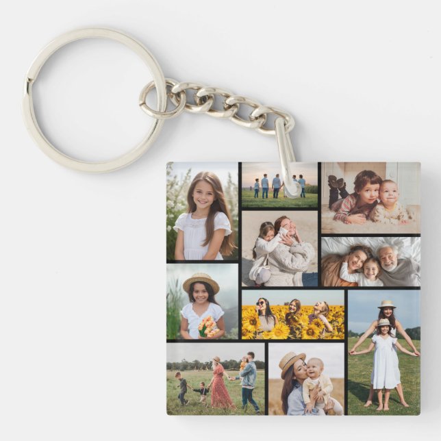 Erstellen Sie Ihre eigene 10-FotoCollage Schlüsselanhänger (Vorderseite)
