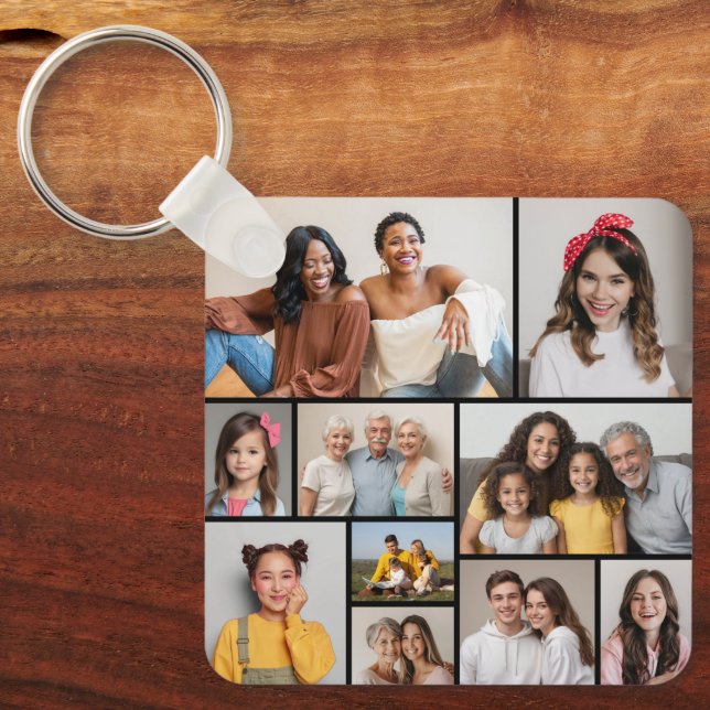 Erstellen Sie Ihre eigene 10-FotoCollage Schlüsselanhänger (Vorderseite)
